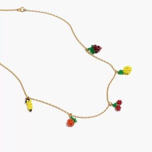 Madewell Beaded Fruit Chain Necklace, new - never worn